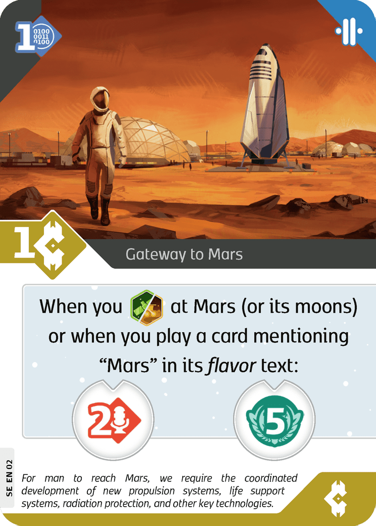 SETI - Gateway to Mars Promo Card