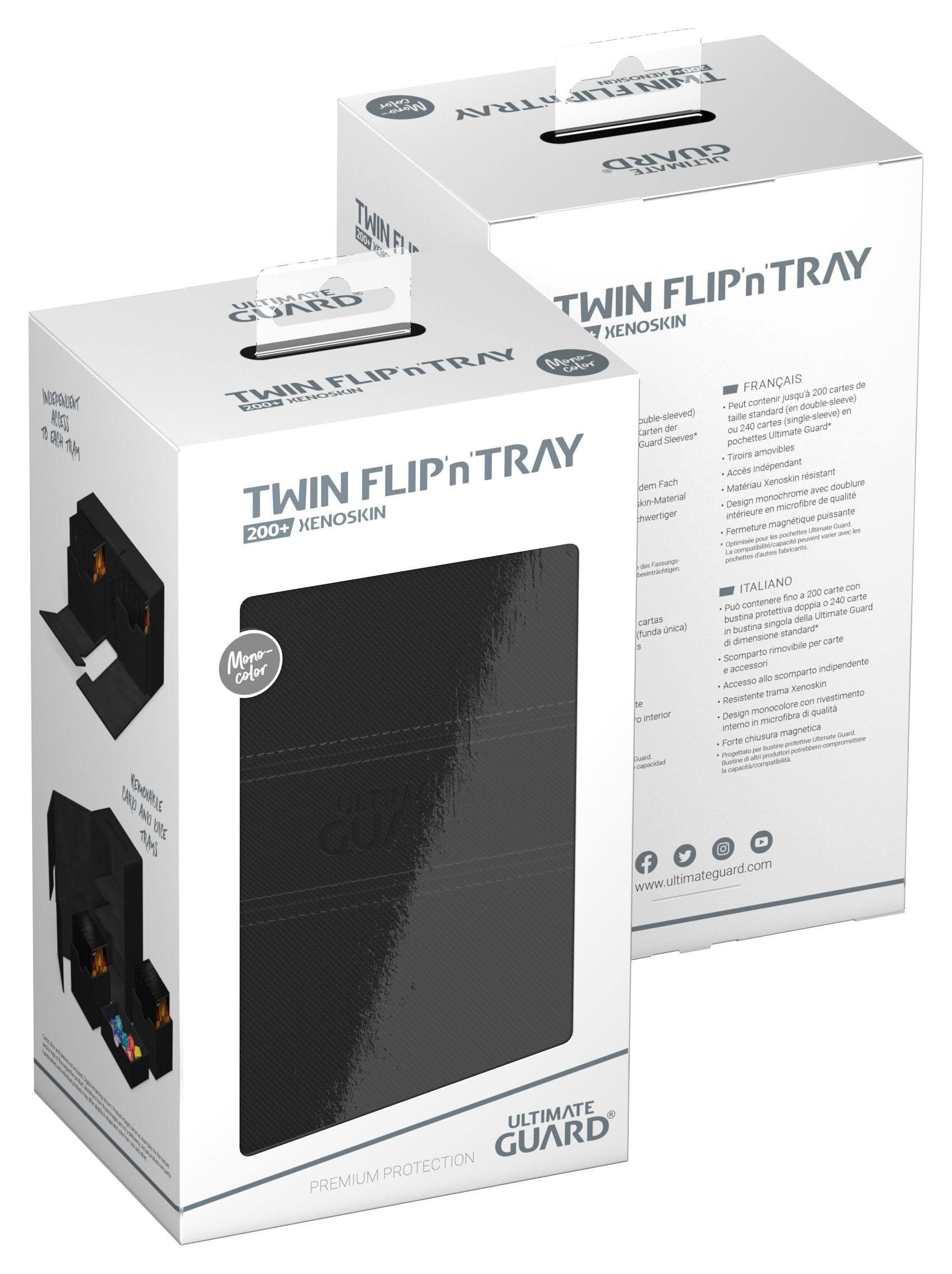 Ultimate Guard Twin Flip'n'Tray 200+ Xenoskin (Black)