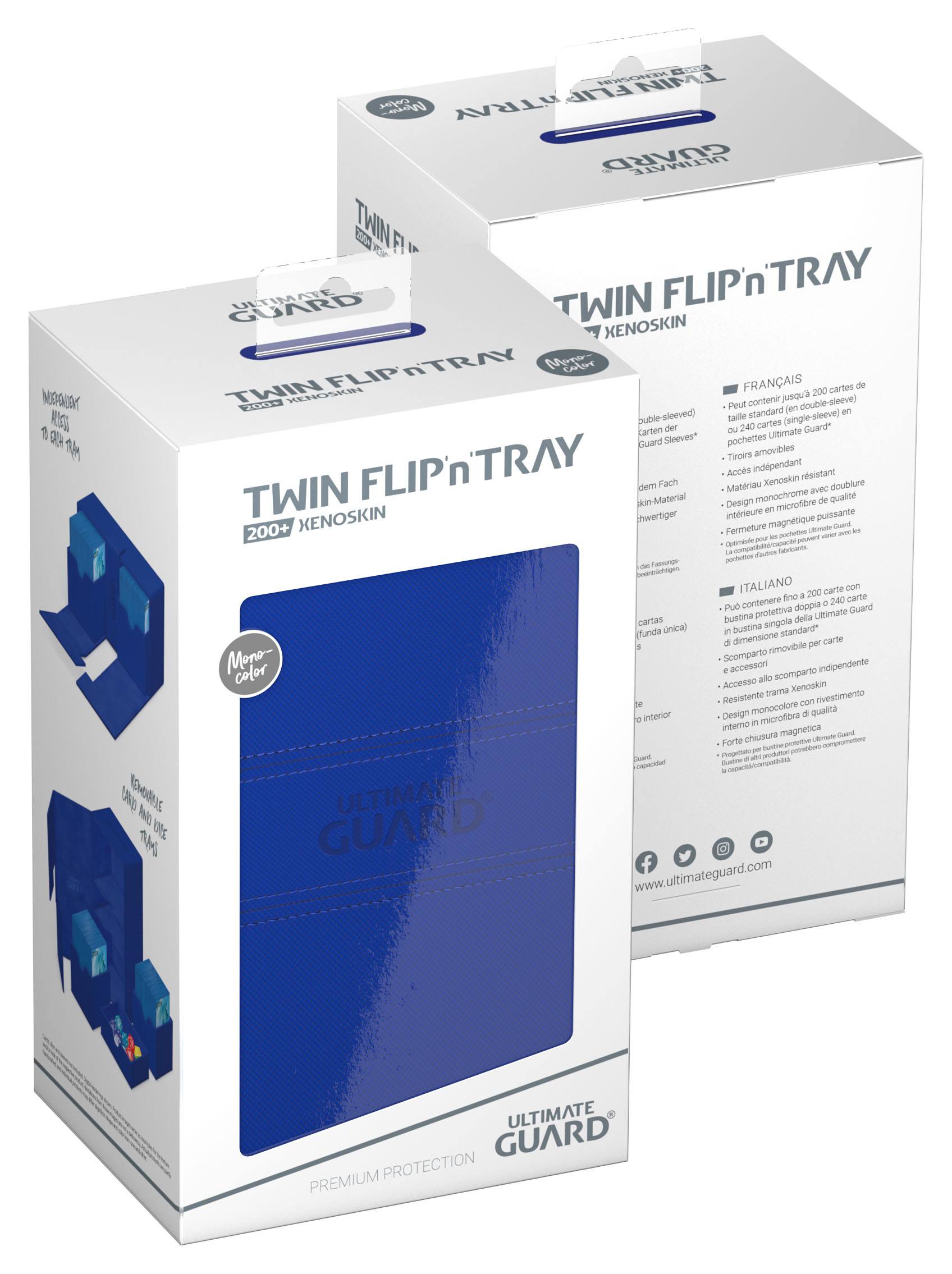 Ultimate Guard Twin Flip'n'Tray 200+ Xenoskin (Blue)