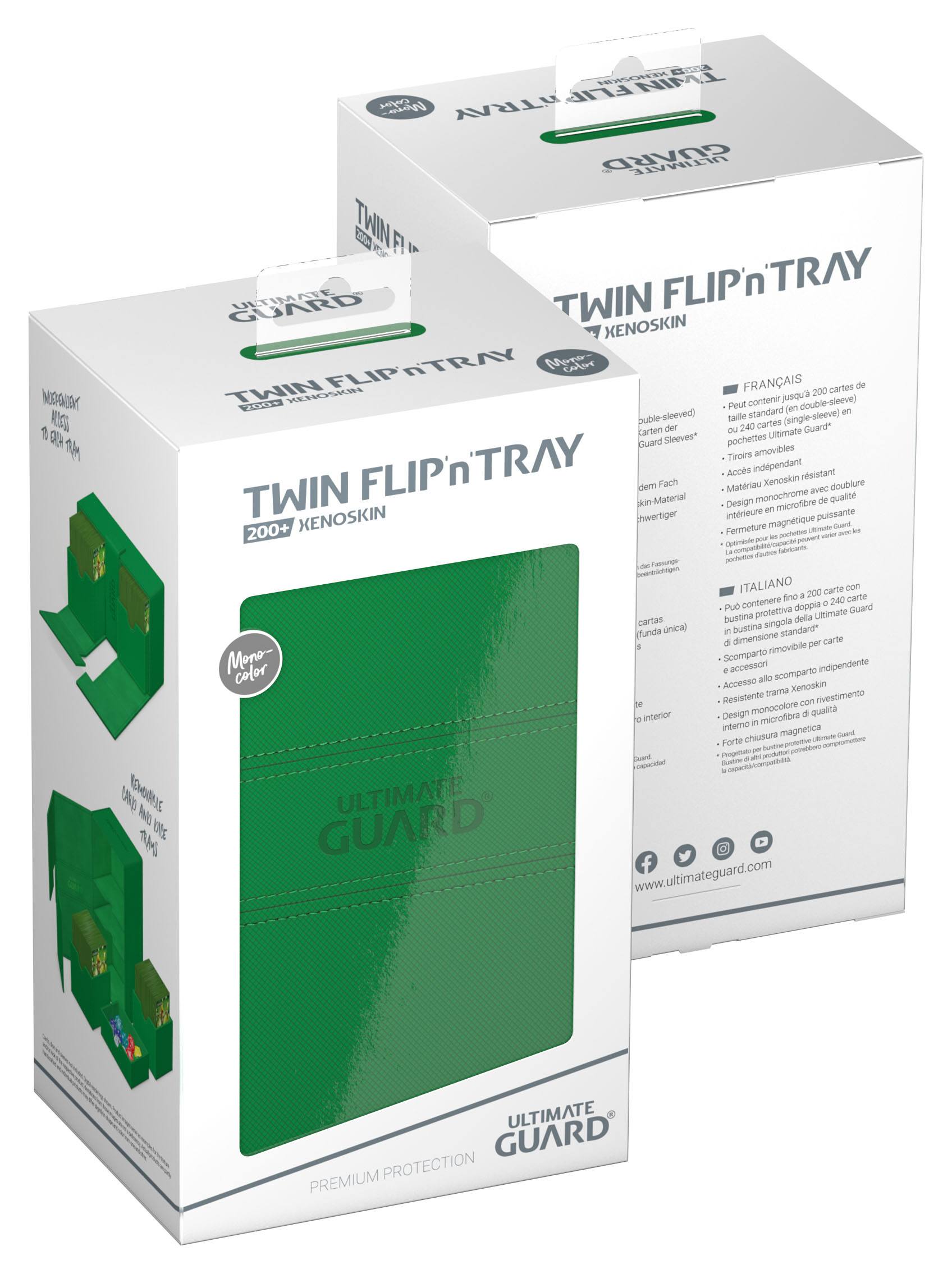 Ultimate Guard Twin Flip'n'Tray 200+ Xenoskin (Green)